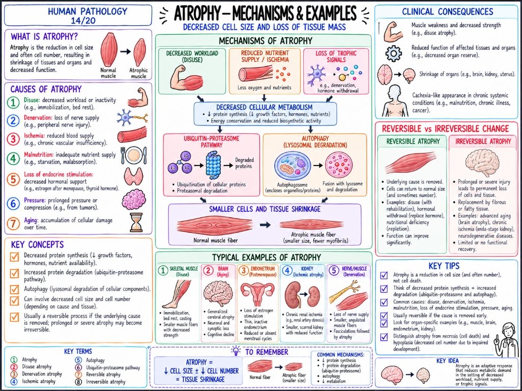 Atrophy โ Mechanisms & Examples (14/20)
